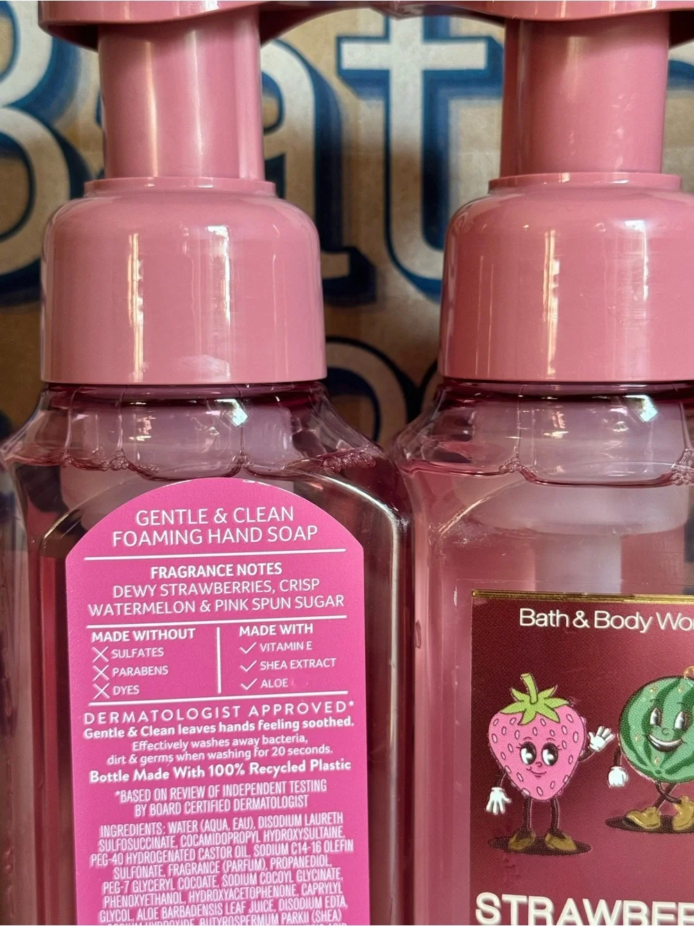 NEW B&BW (2) Strawberry Bite Foaming Hand Soaps